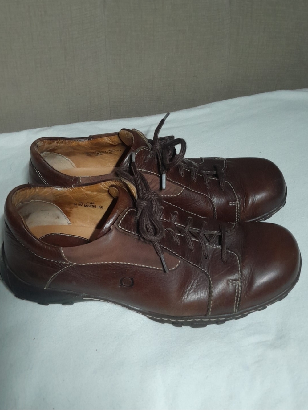 Born Men's Dark Brown Leather Lace-Up Oxfords